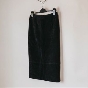 Vintage 80s 100% Suede Pencil Skirt